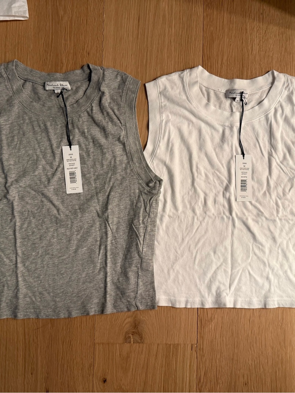 Michael Stars sz Med cropped crew neck tank top lot